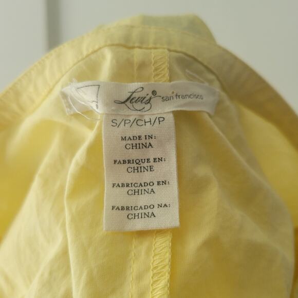 Small Levi's yellow dress ruffled pleats with tulip sleeves, excellent condition - Picture 5 of 5